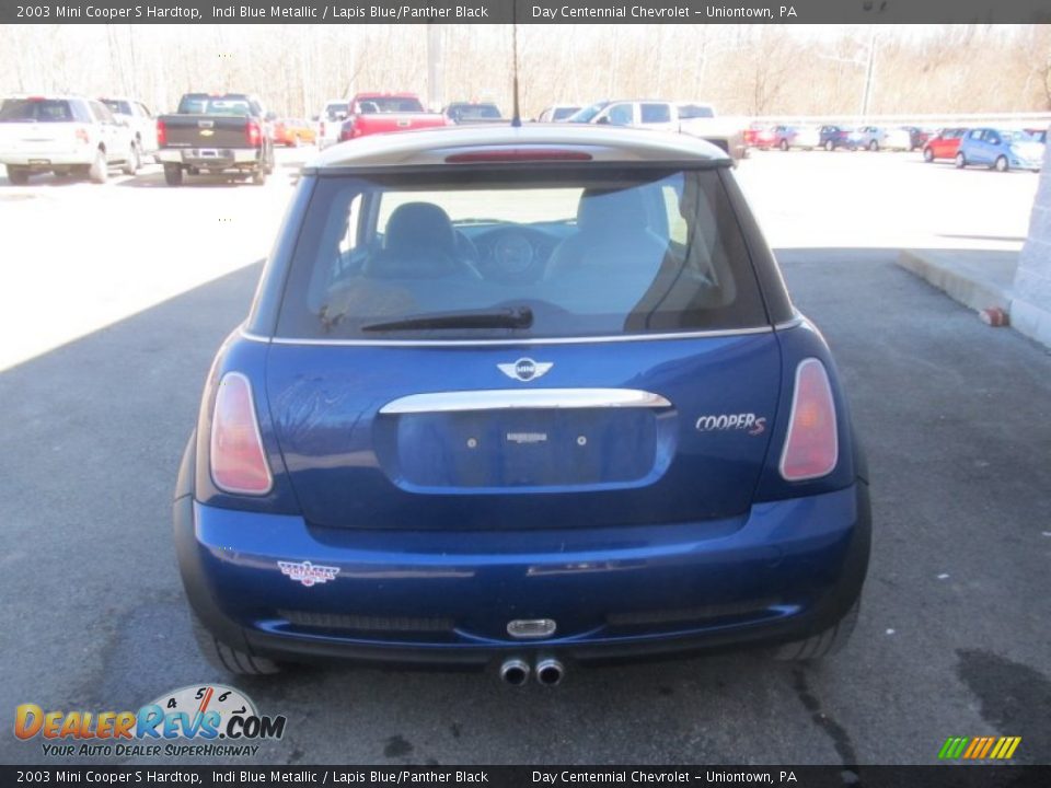 2003 Mini Cooper S Hardtop Indi Blue Metallic / Lapis Blue/Panther Black Photo #5