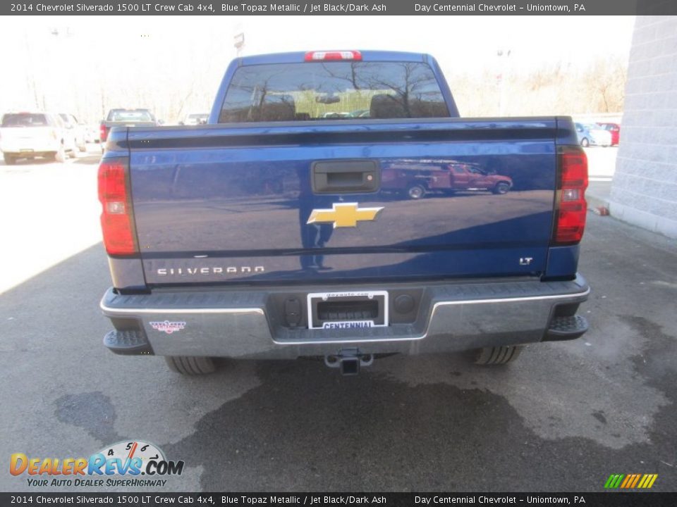 2014 Chevrolet Silverado 1500 LT Crew Cab 4x4 Blue Topaz Metallic / Jet Black/Dark Ash Photo #4