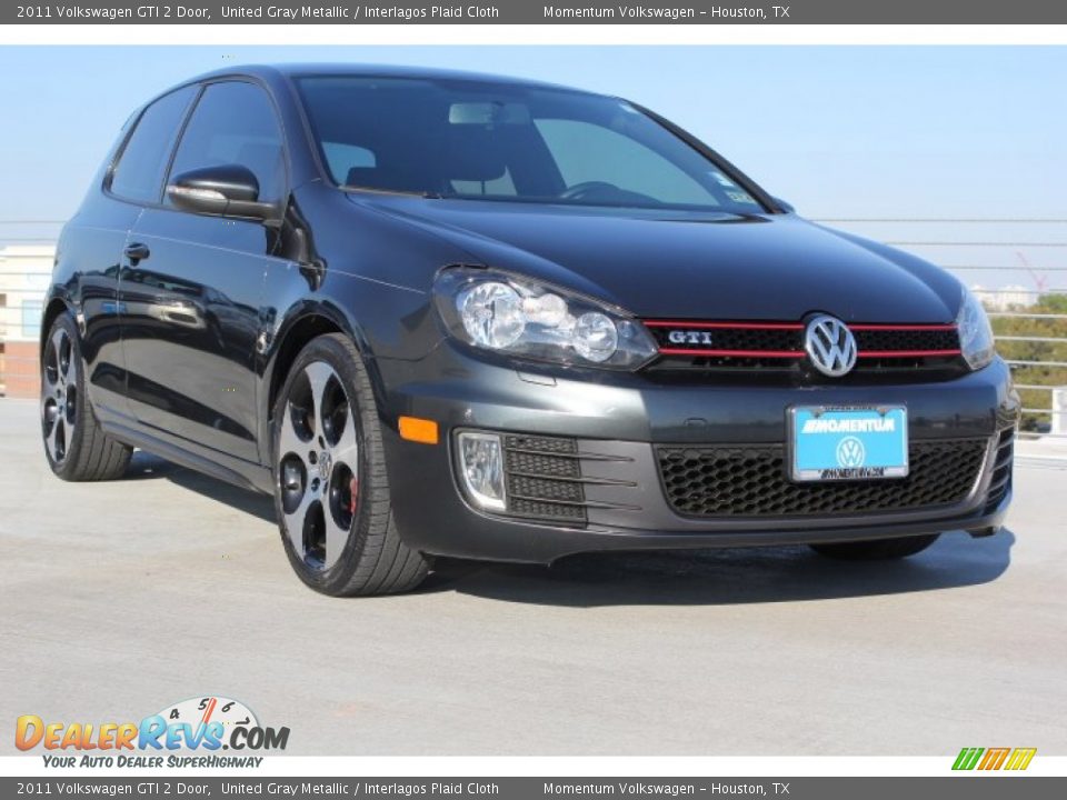 2011 Volkswagen GTI 2 Door United Gray Metallic / Interlagos Plaid Cloth Photo #1