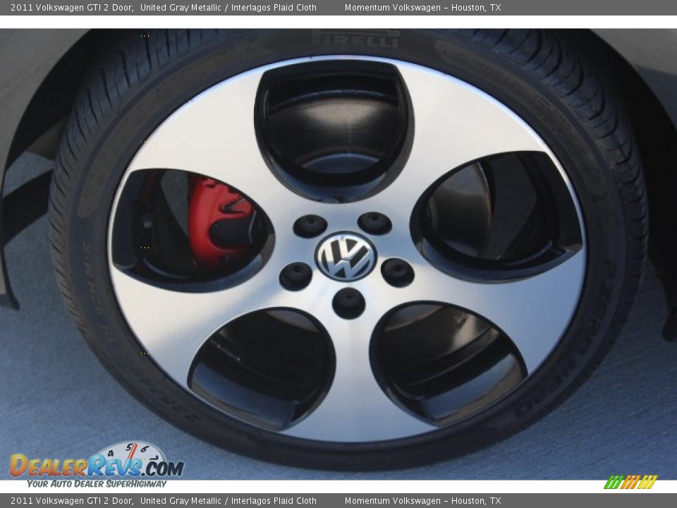 2011 Volkswagen GTI 2 Door United Gray Metallic / Interlagos Plaid Cloth Photo #4