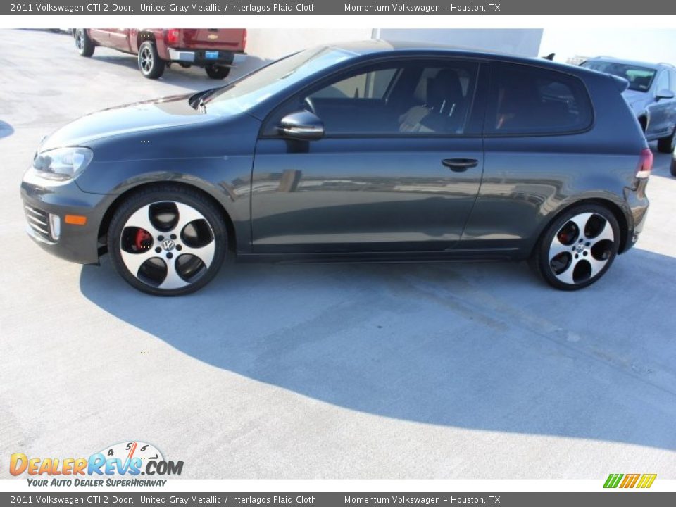 2011 Volkswagen GTI 2 Door United Gray Metallic / Interlagos Plaid Cloth Photo #5