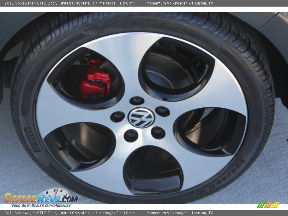 2011 Volkswagen GTI 2 Door United Gray Metallic / Interlagos Plaid Cloth Photo #6