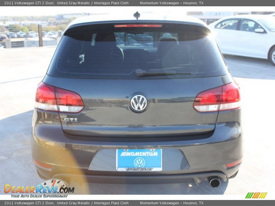 2011 Volkswagen GTI 2 Door United Gray Metallic / Interlagos Plaid Cloth Photo #8
