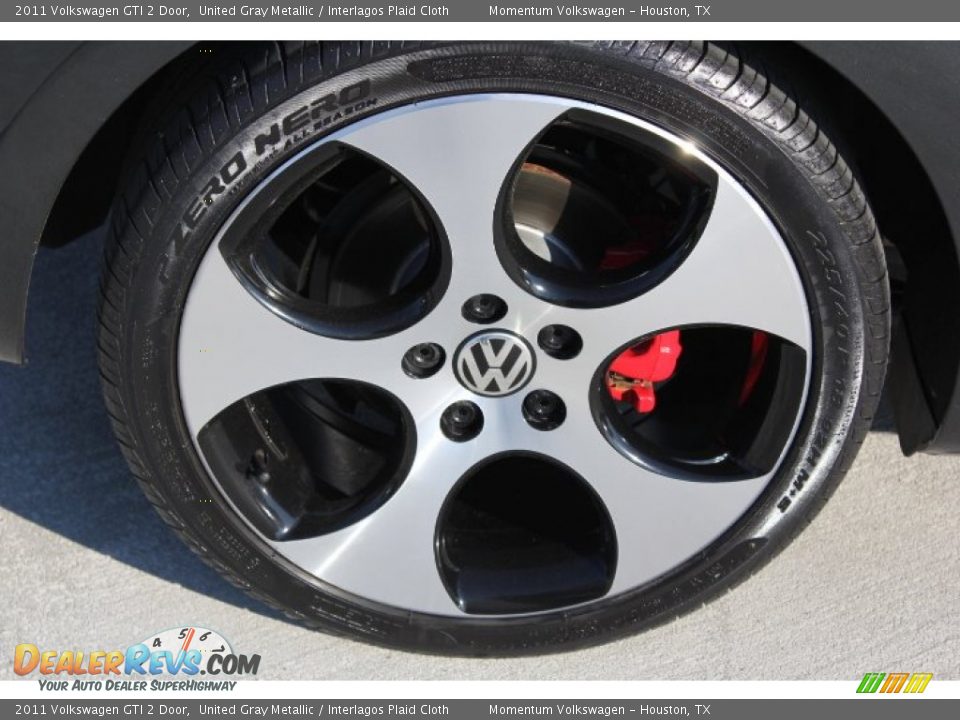 2011 Volkswagen GTI 2 Door United Gray Metallic / Interlagos Plaid Cloth Photo #10
