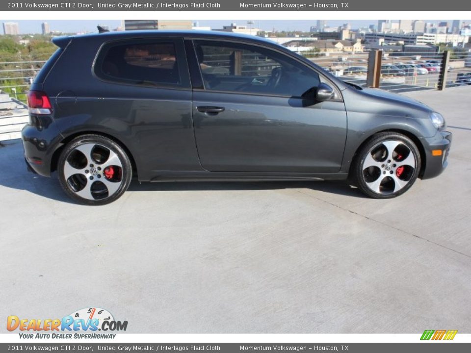 2011 Volkswagen GTI 2 Door United Gray Metallic / Interlagos Plaid Cloth Photo #11