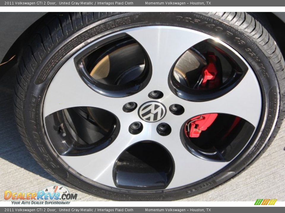 2011 Volkswagen GTI 2 Door United Gray Metallic / Interlagos Plaid Cloth Photo #12