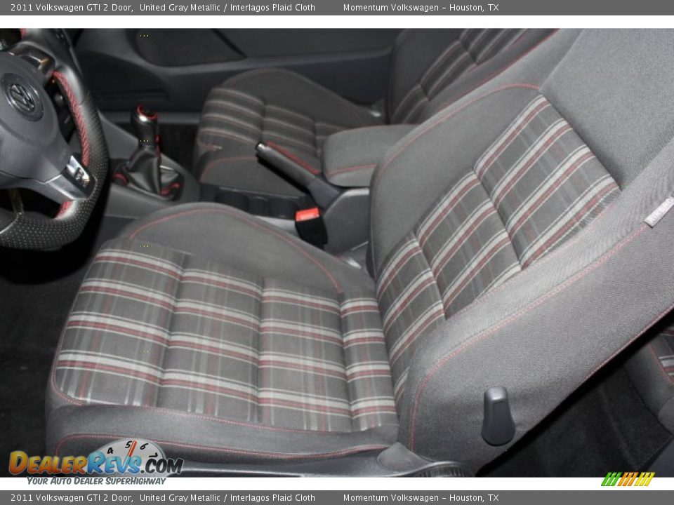 2011 Volkswagen GTI 2 Door United Gray Metallic / Interlagos Plaid Cloth Photo #14
