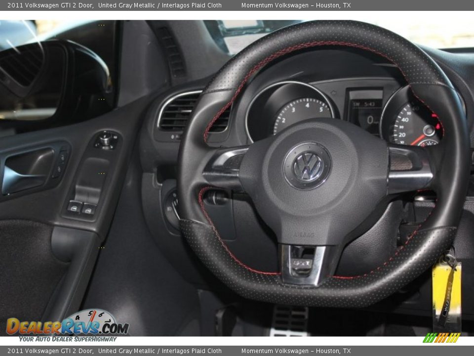 2011 Volkswagen GTI 2 Door United Gray Metallic / Interlagos Plaid Cloth Photo #20