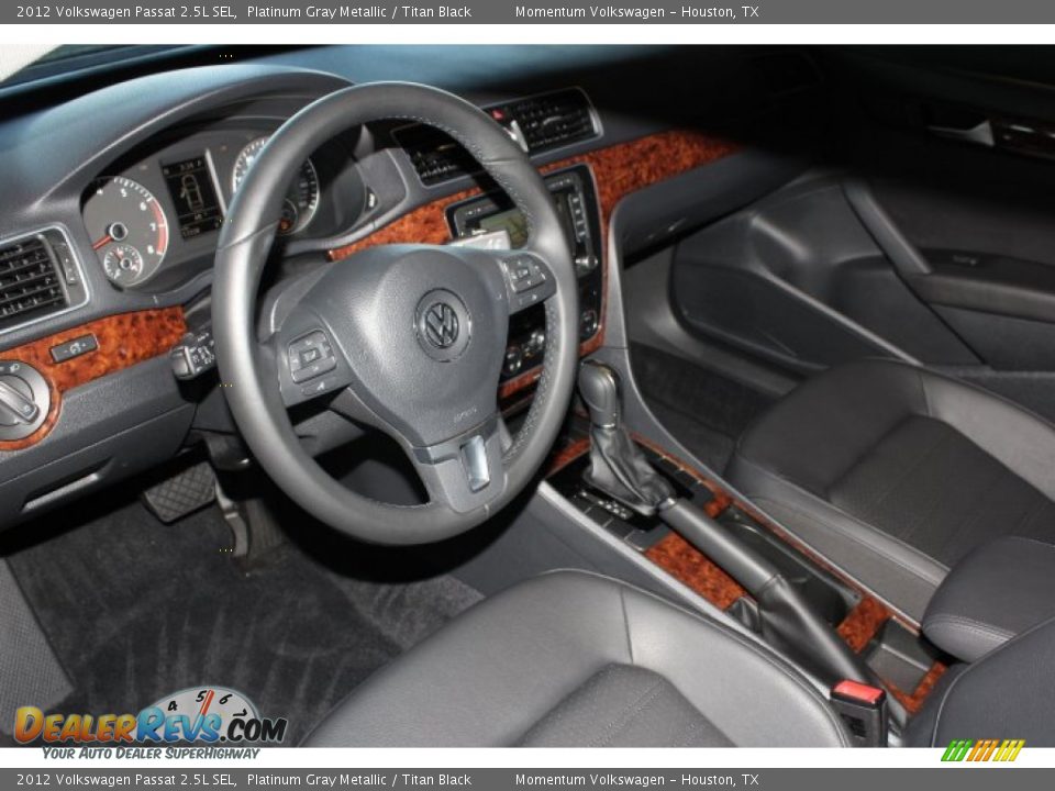2012 Volkswagen Passat 2.5L SEL Platinum Gray Metallic / Titan Black Photo #14