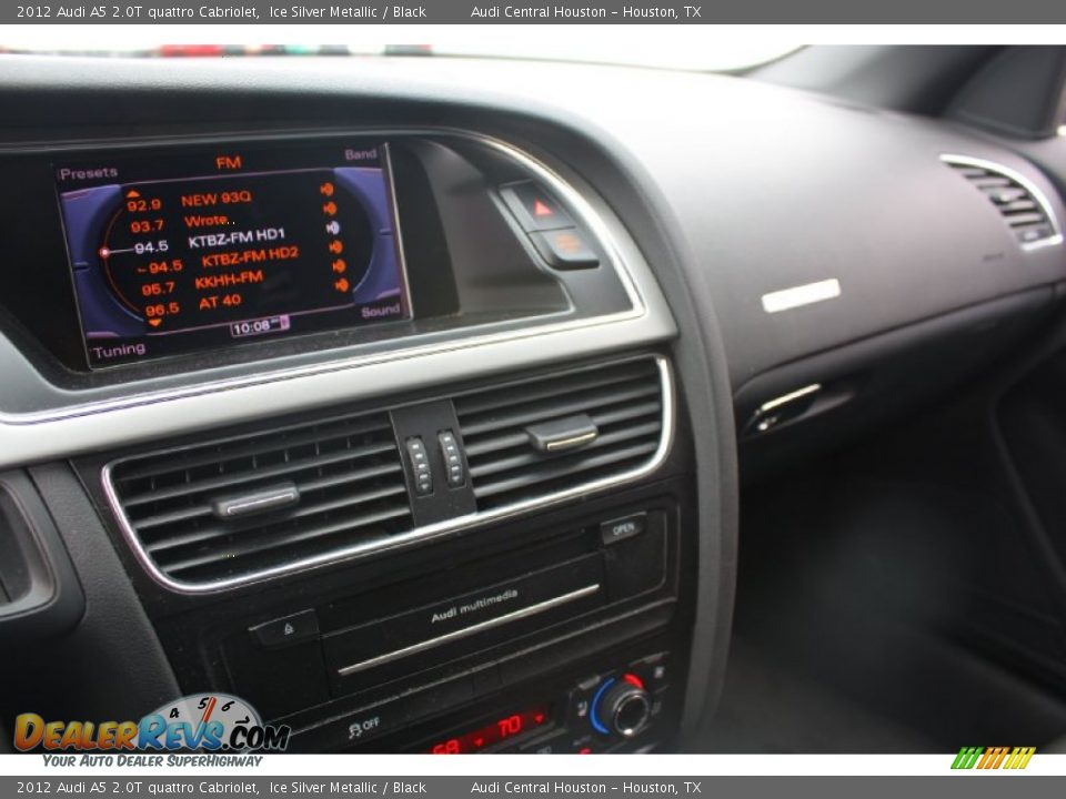 2012 Audi A5 2.0T quattro Cabriolet Ice Silver Metallic / Black Photo #13