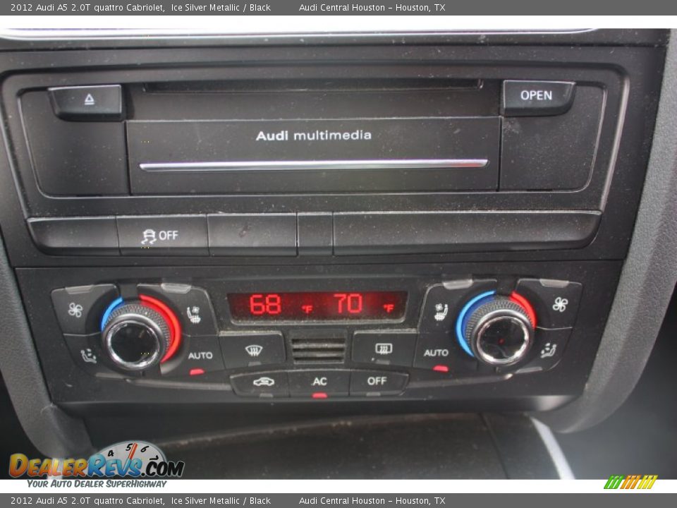 2012 Audi A5 2.0T quattro Cabriolet Ice Silver Metallic / Black Photo #14