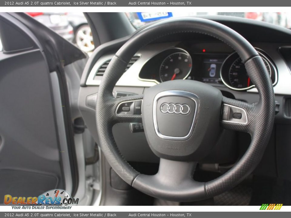 2012 Audi A5 2.0T quattro Cabriolet Ice Silver Metallic / Black Photo #22