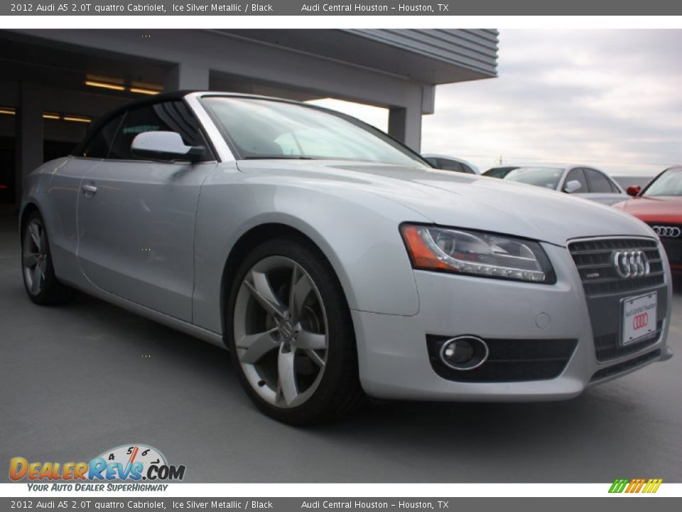 2012 Audi A5 2.0T quattro Cabriolet Ice Silver Metallic / Black Photo #27