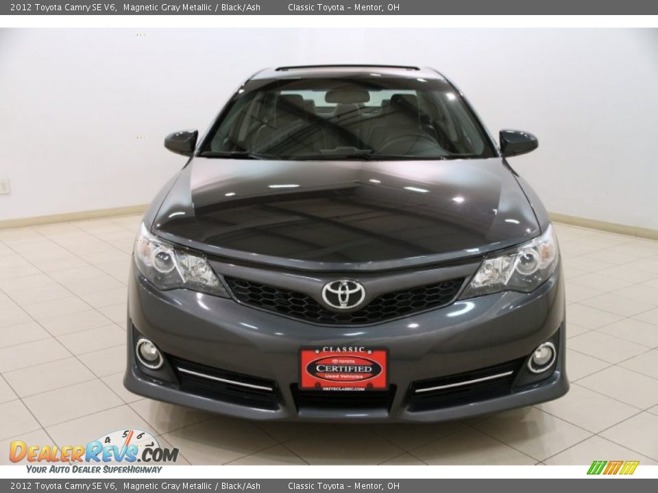 2012 Toyota Camry SE V6 Magnetic Gray Metallic / Black/Ash Photo #2