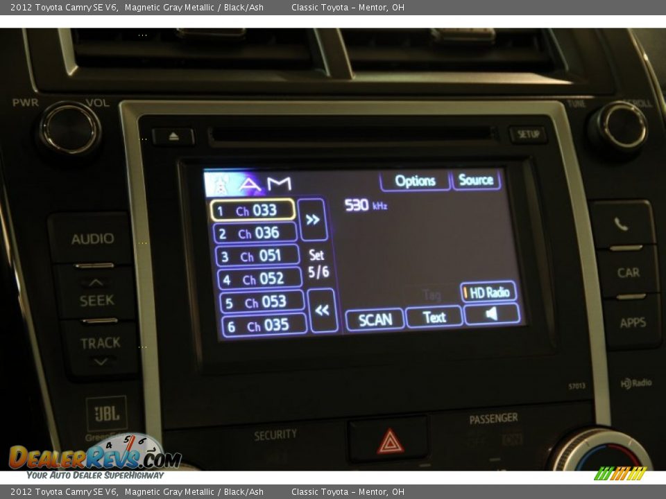 2012 Toyota Camry SE V6 Magnetic Gray Metallic / Black/Ash Photo #13