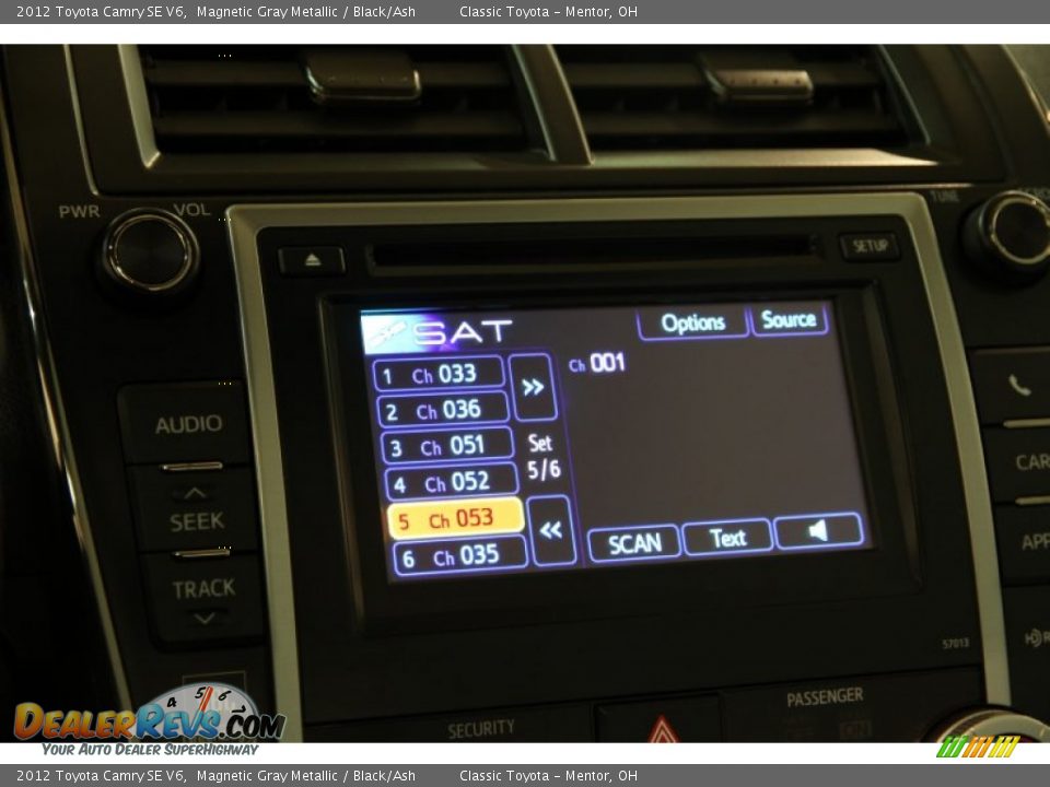 2012 Toyota Camry SE V6 Magnetic Gray Metallic / Black/Ash Photo #14