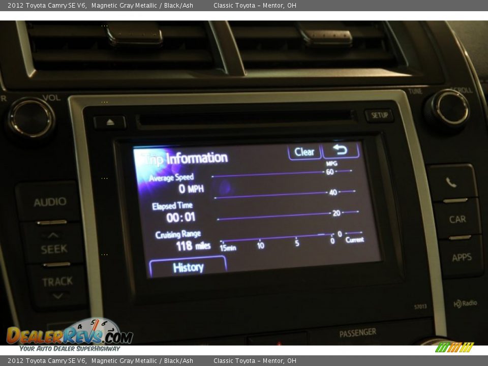 2012 Toyota Camry SE V6 Magnetic Gray Metallic / Black/Ash Photo #17