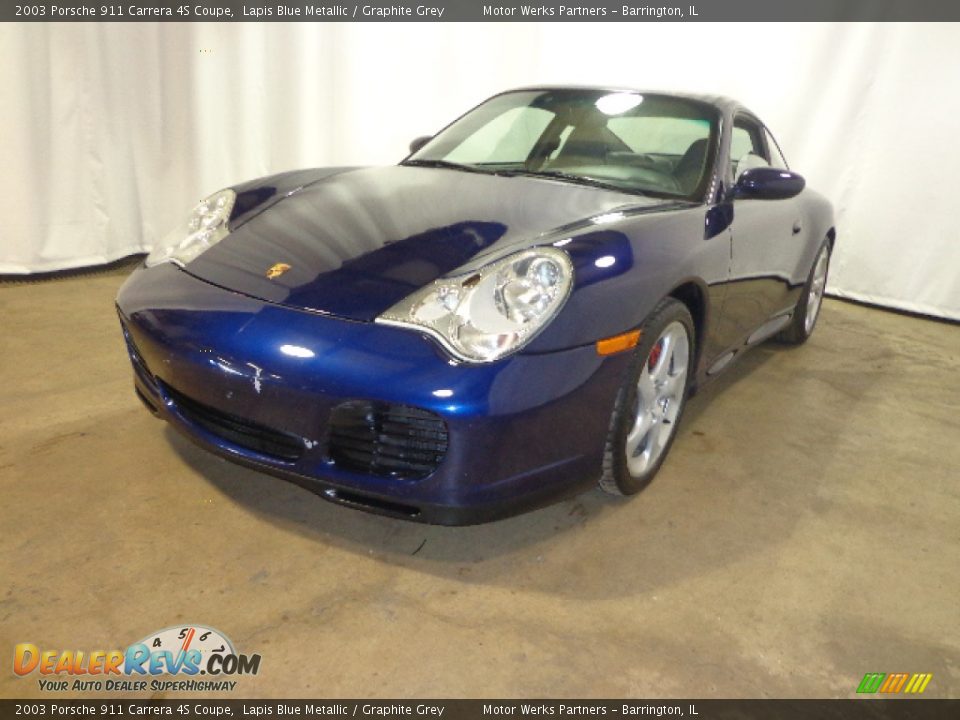 2003 Porsche 911 Carrera 4S Coupe Lapis Blue Metallic / Graphite Grey Photo #3