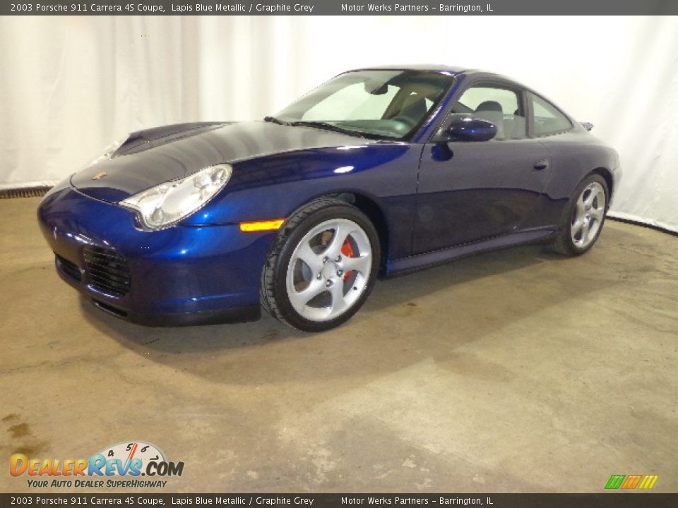 2003 Porsche 911 Carrera 4S Coupe Lapis Blue Metallic / Graphite Grey Photo #4