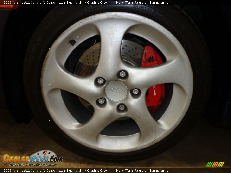 2003 Porsche 911 Carrera 4S Coupe Lapis Blue Metallic / Graphite Grey Photo #8