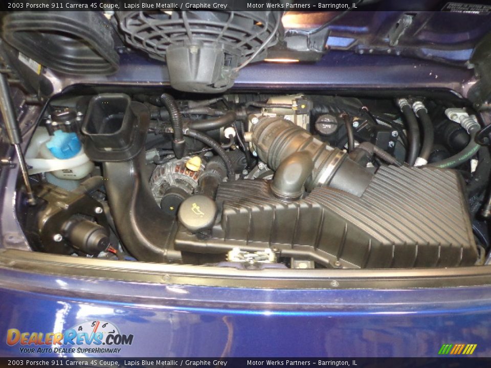 2003 Porsche 911 Carrera 4S Coupe Lapis Blue Metallic / Graphite Grey Photo #16