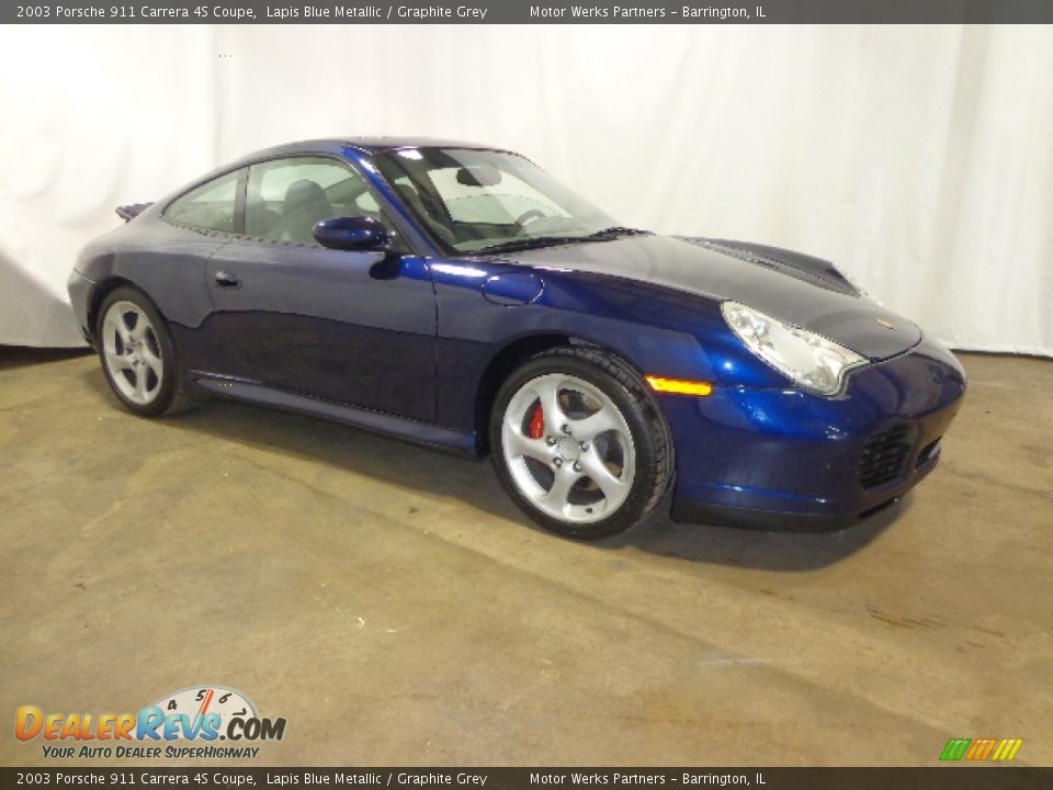 2003 Porsche 911 Carrera 4S Coupe Lapis Blue Metallic / Graphite Grey Photo #23