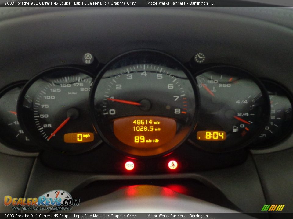2003 Porsche 911 Carrera 4S Coupe Lapis Blue Metallic / Graphite Grey Photo #28