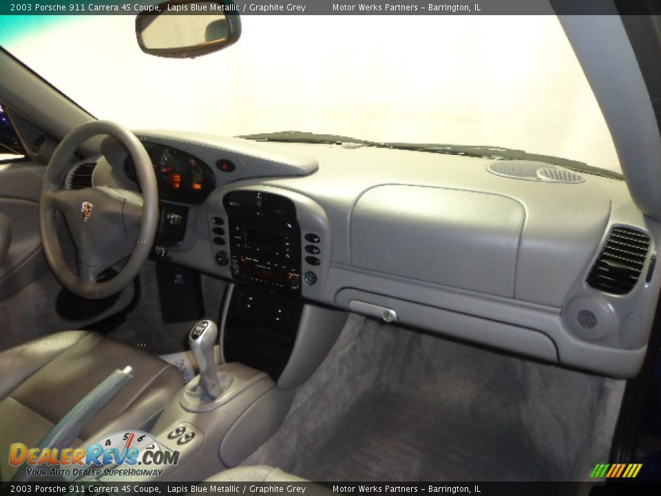 2003 Porsche 911 Carrera 4S Coupe Lapis Blue Metallic / Graphite Grey Photo #32
