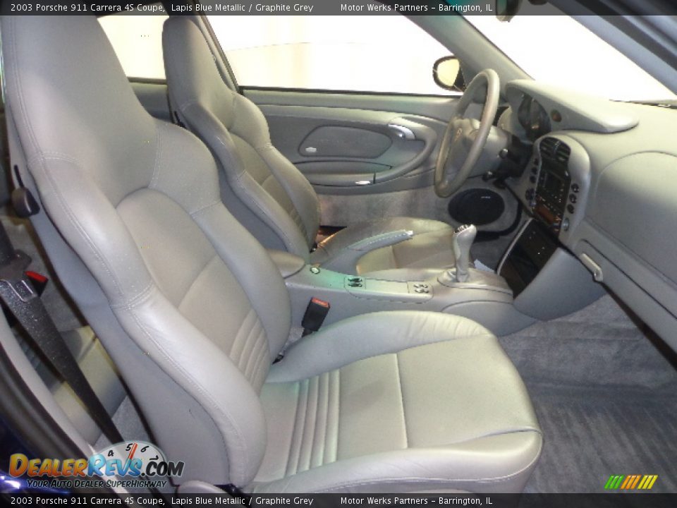 2003 Porsche 911 Carrera 4S Coupe Lapis Blue Metallic / Graphite Grey Photo #33