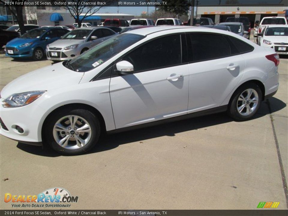 2014 Ford Focus SE Sedan Oxford White / Charcoal Black Photo #1