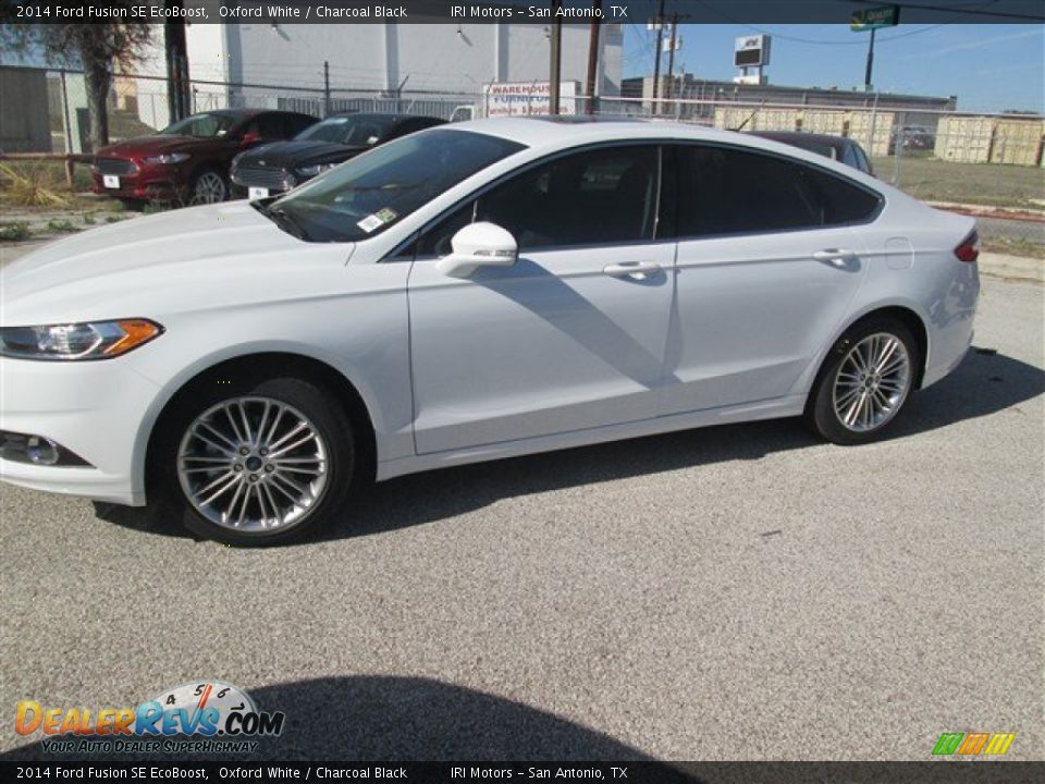 2014 Ford Fusion SE EcoBoost Oxford White / Charcoal Black Photo #1