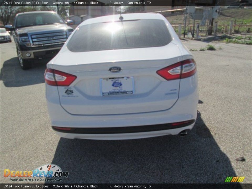 2014 Ford Fusion SE EcoBoost Oxford White / Charcoal Black Photo #4