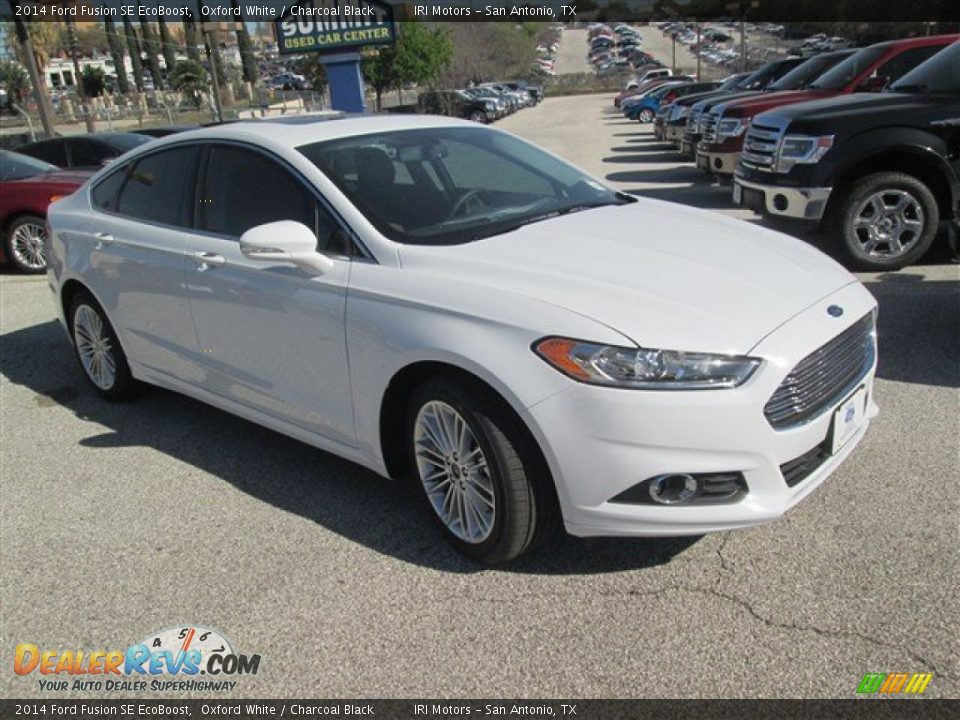 2014 Ford Fusion SE EcoBoost Oxford White / Charcoal Black Photo #6