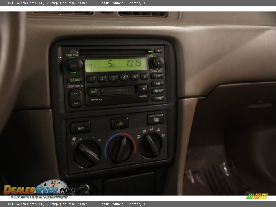2001 Toyota Camry CE Vintage Red Pearl / Oak Photo #9