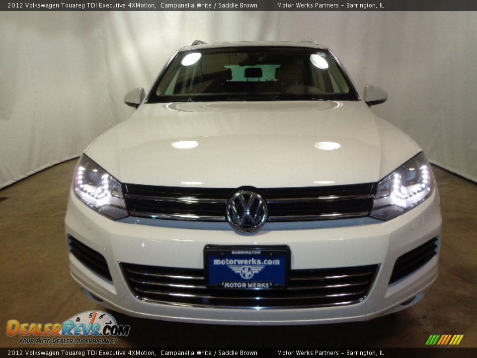 2012 Volkswagen Touareg TDI Executive 4XMotion Campanella White / Saddle Brown Photo #2