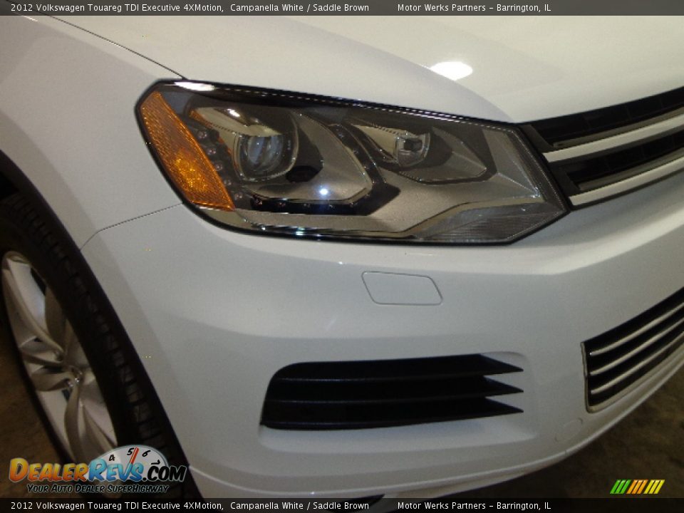 2012 Volkswagen Touareg TDI Executive 4XMotion Campanella White / Saddle Brown Photo #7