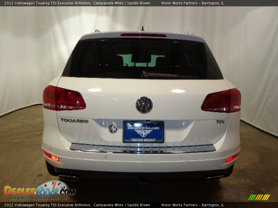 2012 Volkswagen Touareg TDI Executive 4XMotion Campanella White / Saddle Brown Photo #15