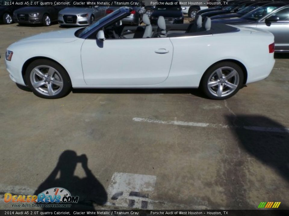 2014 Audi A5 2.0T quattro Cabriolet Glacier White Metallic / Titanium Gray Photo #4