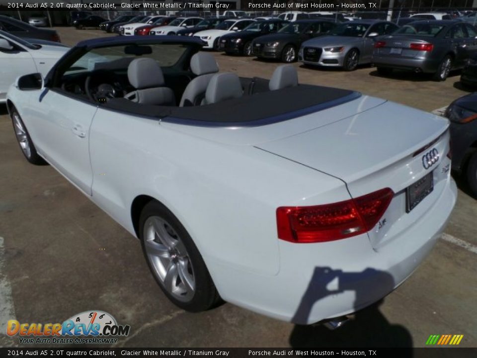 2014 Audi A5 2.0T quattro Cabriolet Glacier White Metallic / Titanium Gray Photo #5