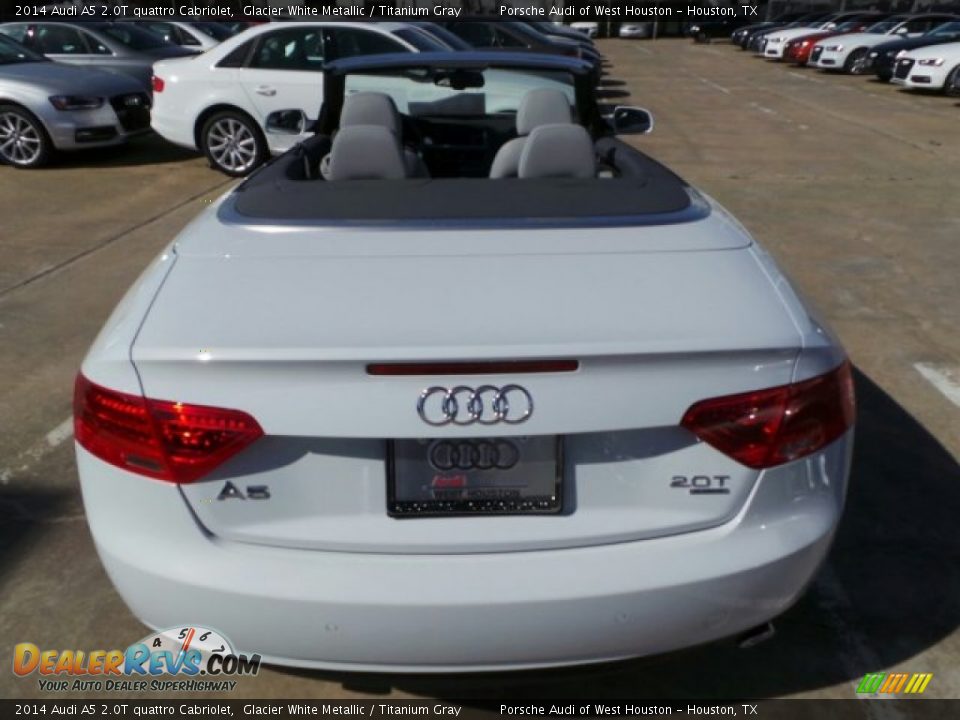 2014 Audi A5 2.0T quattro Cabriolet Glacier White Metallic / Titanium Gray Photo #6