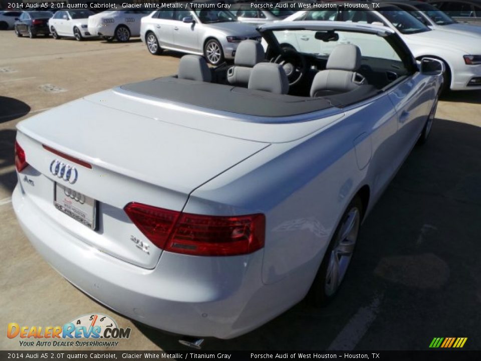 2014 Audi A5 2.0T quattro Cabriolet Glacier White Metallic / Titanium Gray Photo #7