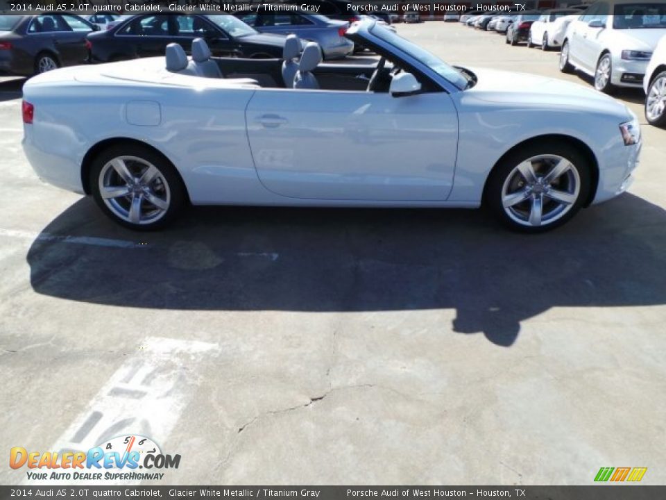 2014 Audi A5 2.0T quattro Cabriolet Glacier White Metallic / Titanium Gray Photo #8