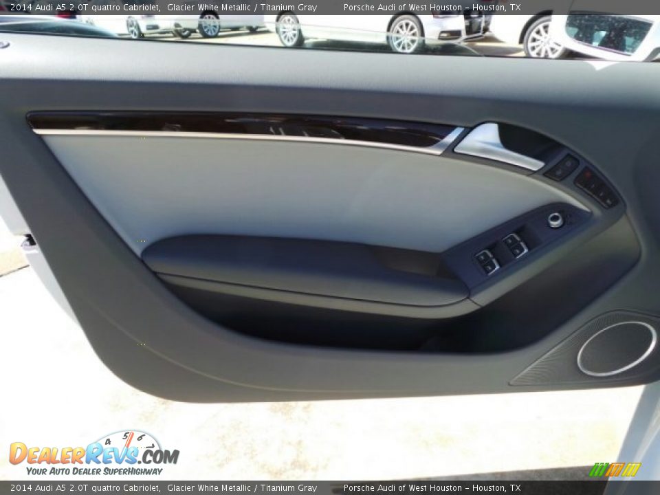 2014 Audi A5 2.0T quattro Cabriolet Glacier White Metallic / Titanium Gray Photo #10