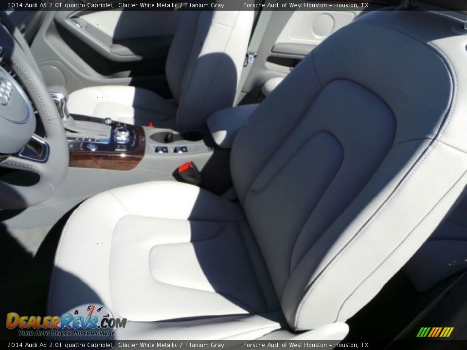 2014 Audi A5 2.0T quattro Cabriolet Glacier White Metallic / Titanium Gray Photo #13