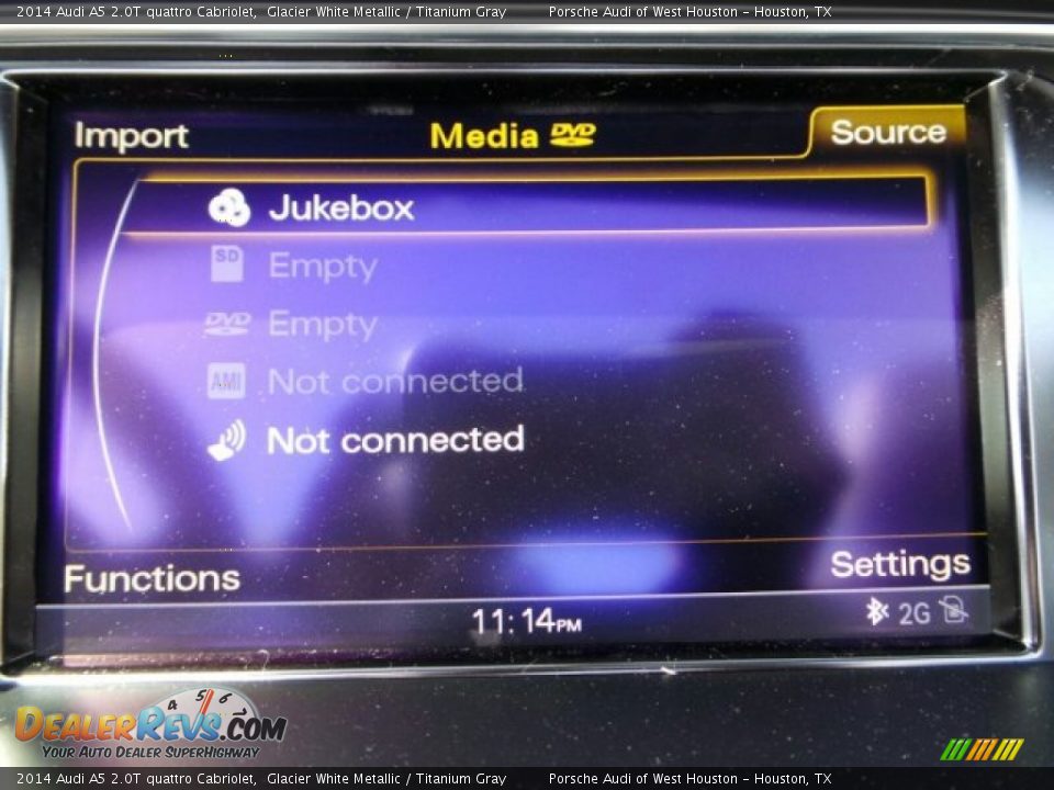 2014 Audi A5 2.0T quattro Cabriolet Glacier White Metallic / Titanium Gray Photo #22