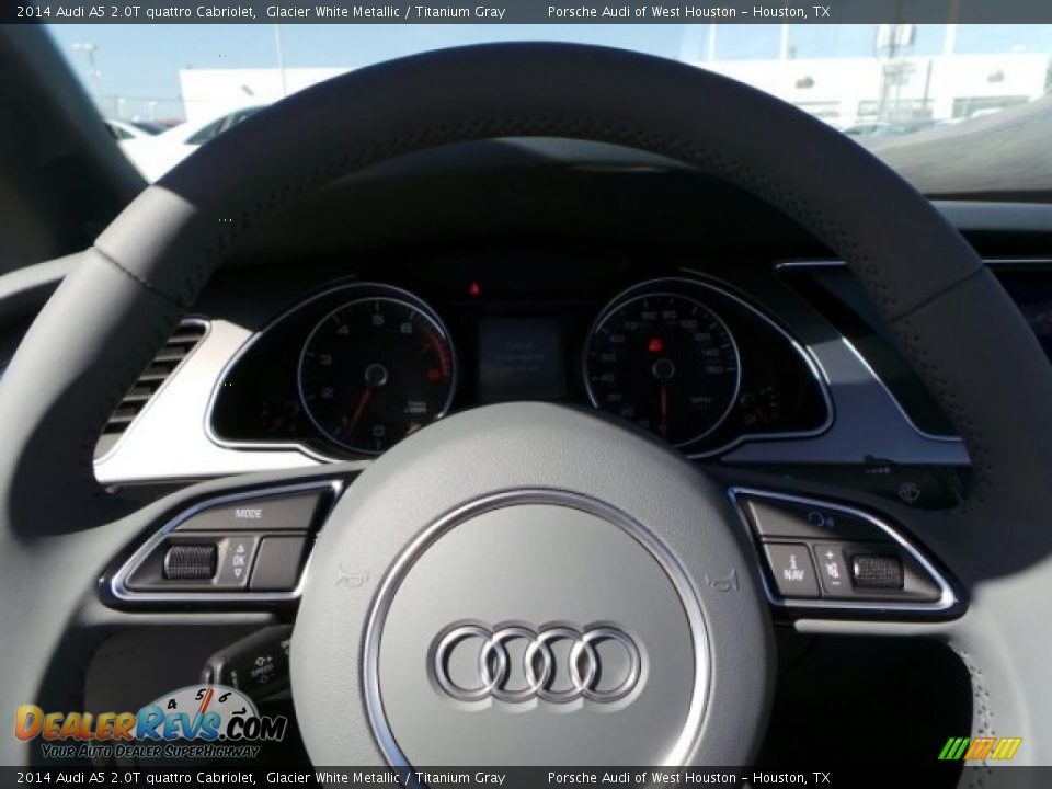 2014 Audi A5 2.0T quattro Cabriolet Glacier White Metallic / Titanium Gray Photo #27
