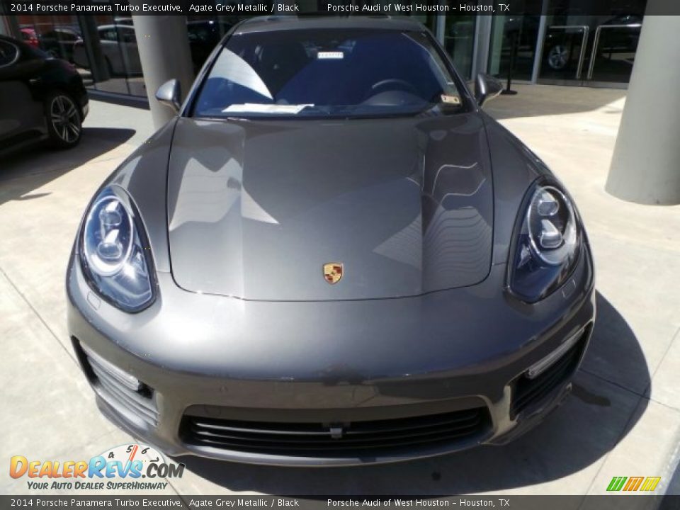 2014 Porsche Panamera Turbo Executive Agate Grey Metallic / Black Photo #2