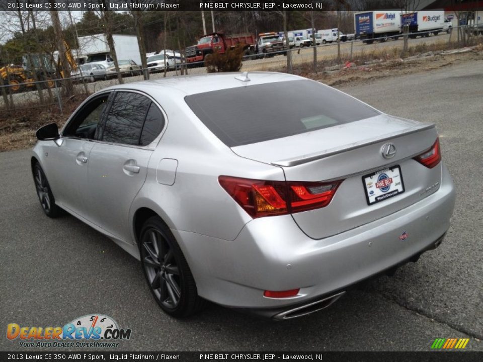 2013 Lexus GS 350 AWD F Sport Liquid Platinum / Flaxen Photo #16