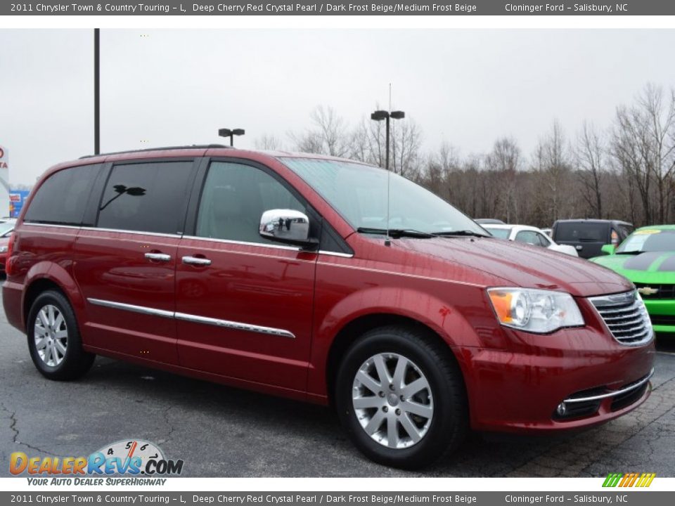 2011 Chrysler Town & Country Touring - L Deep Cherry Red Crystal Pearl / Dark Frost Beige/Medium Frost Beige Photo #1