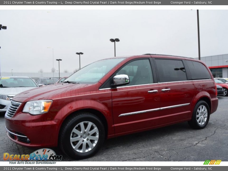 2011 Chrysler Town & Country Touring - L Deep Cherry Red Crystal Pearl / Dark Frost Beige/Medium Frost Beige Photo #3